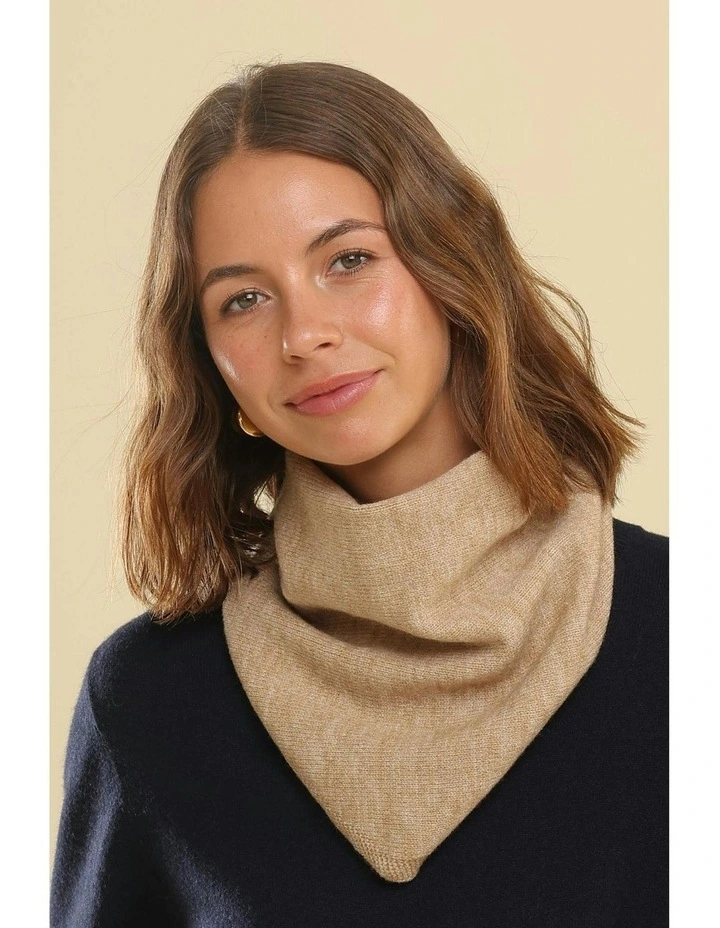 Katrina Triangle Scarf in Beige image 4