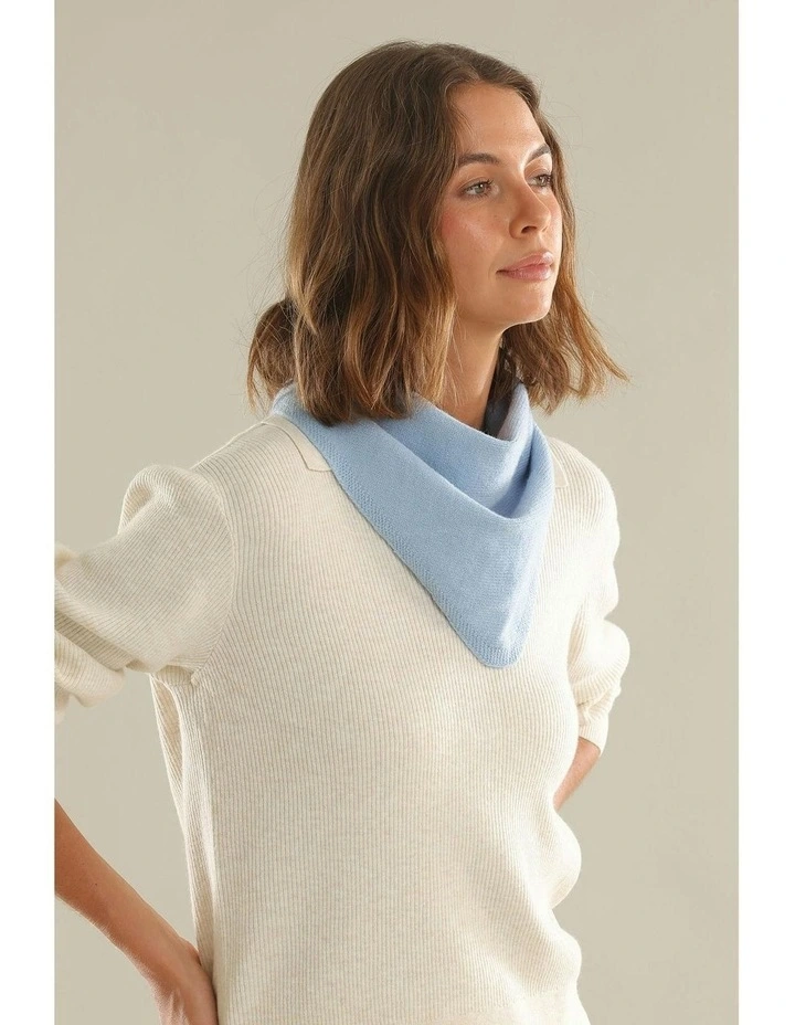 Katrina Triangle Scarf in Blue image 3