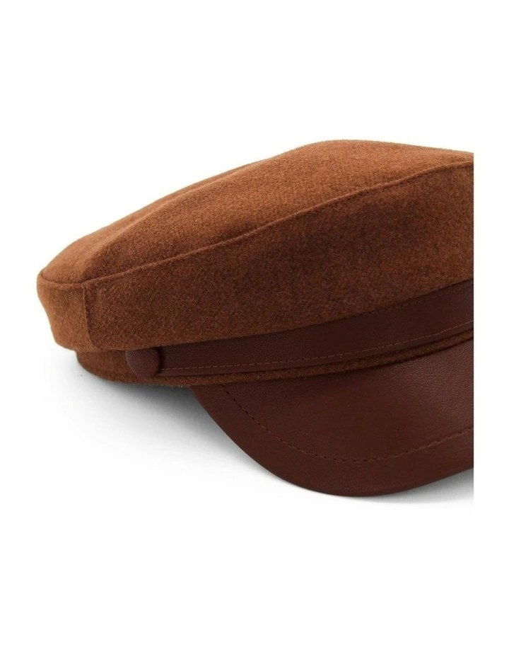 Keira Paper Boy Cap in Brown image 6
