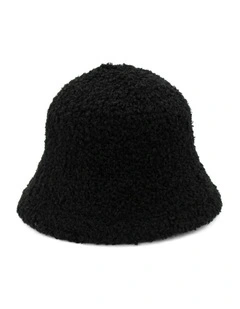 Montana Teddy Cloche Hat in Black