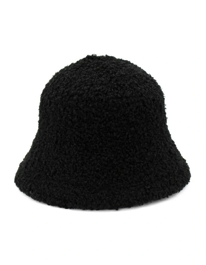 Montana Teddy Cloche Hat in Black image 1