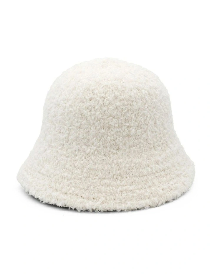 Montana Teddy Cloche Hat in White Cream image 1