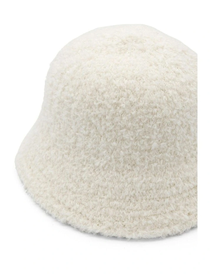 Montana Teddy Cloche Hat in White Cream image 4