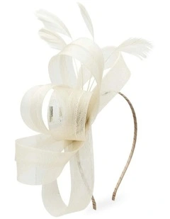 Nyla Fascinator in Beige