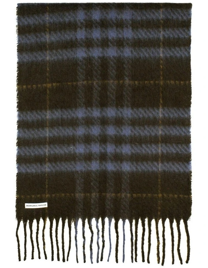 Hallie Scarf in Chocolate Brown Check image 1