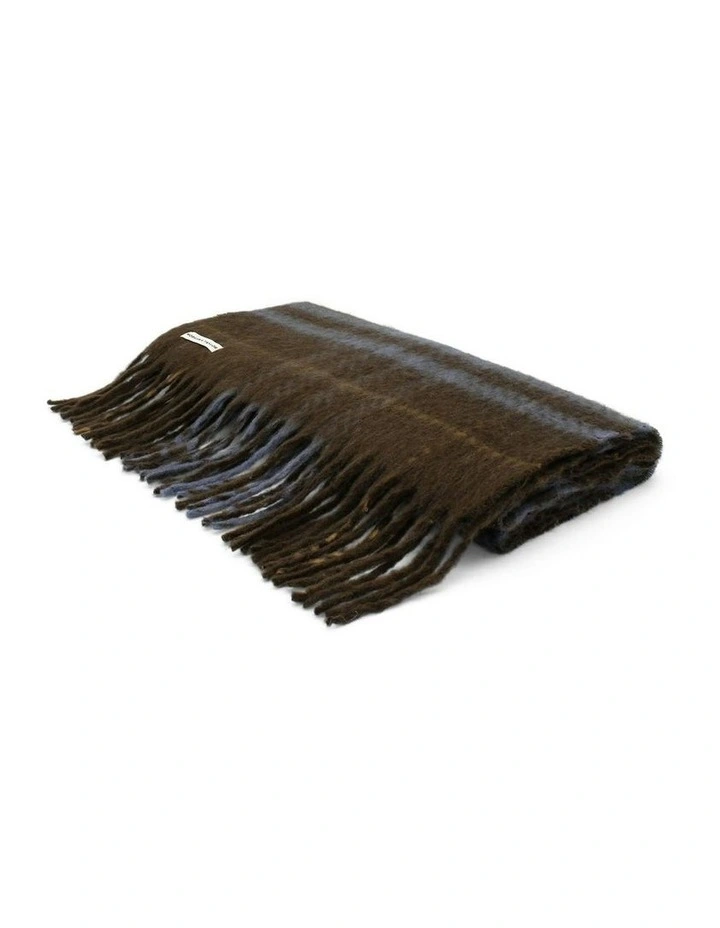 Hallie Scarf in Chocolate Brown Check image 4