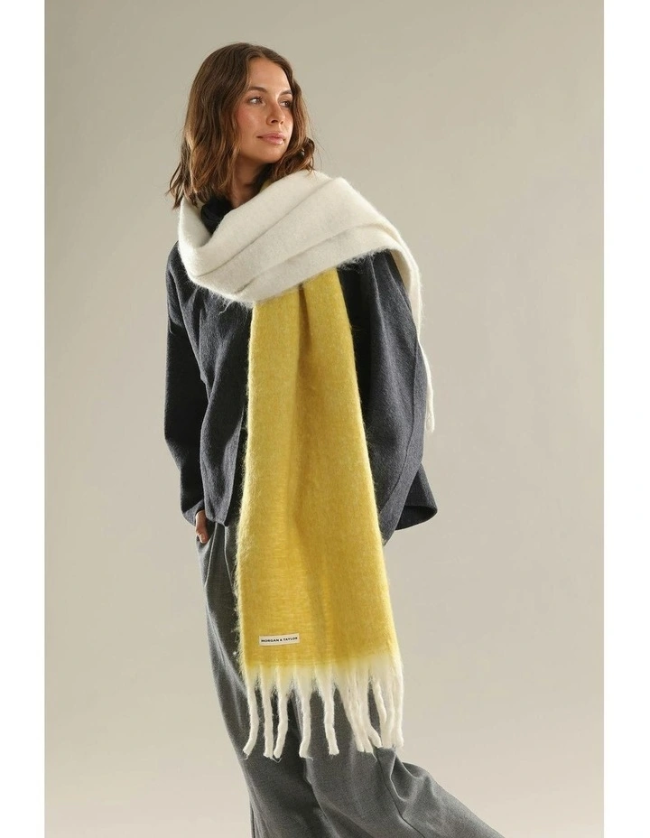 Cosette Chunky Two-Toned Scarf in Yellow image 2