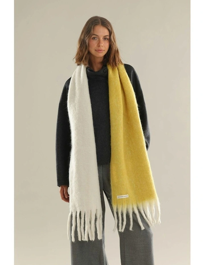 Cosette Chunky Two-Toned Scarf in Yellow image 6