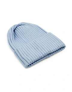 Mia Wool-Blend Beanie in Pale Blue