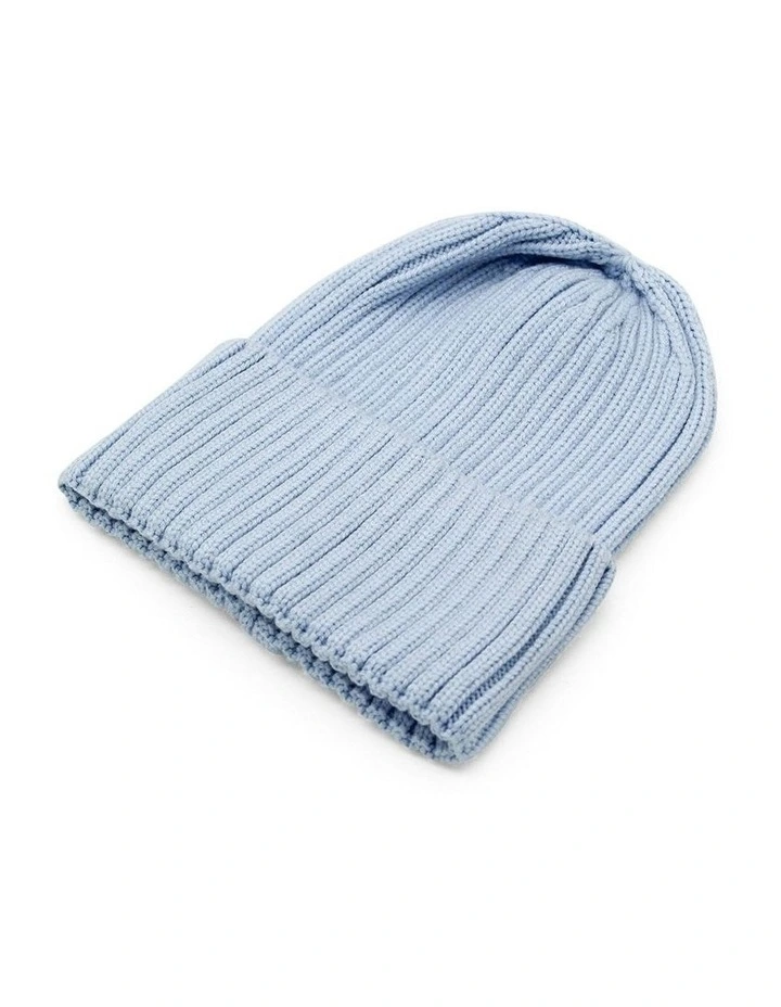 Mia Wool-Blend Beanie in Pale Blue image 5