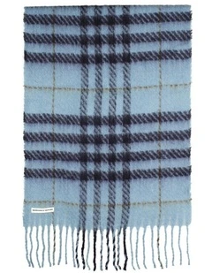 Hallie Scarf in Blue & Brown Check