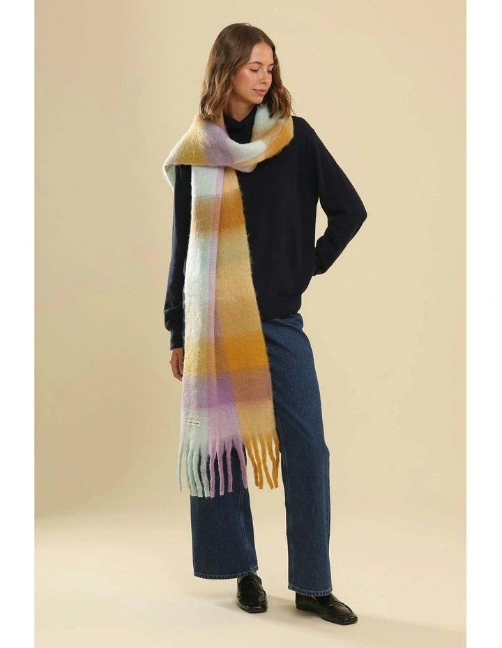 Emma Chunky Check Scarf in Multi image 2