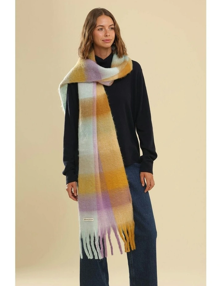 Emma Chunky Check Scarf in Multi image 6