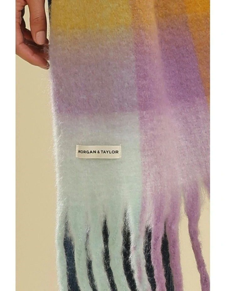 Emma Chunky Check Scarf in Multi image 7