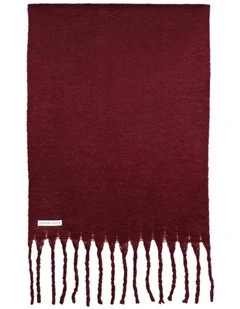 Ella Woven Scarf in Burgundy Red