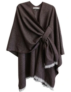 Concetta Poncho in Brown