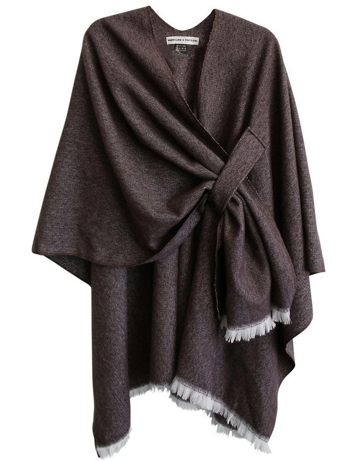 Concetta Poncho in Brown image 1