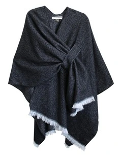 Concetta Poncho in Black