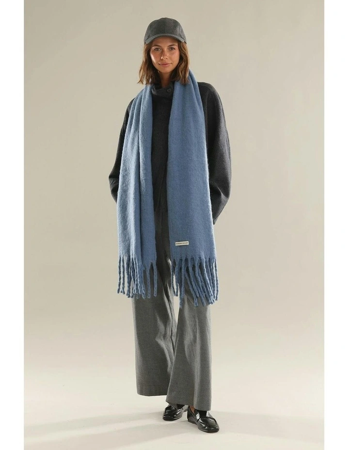Ella Woven Scarf in Blue image 2