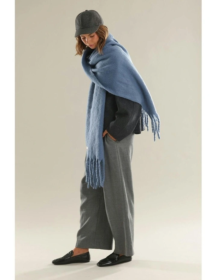 Ella Woven Scarf in Blue image 3