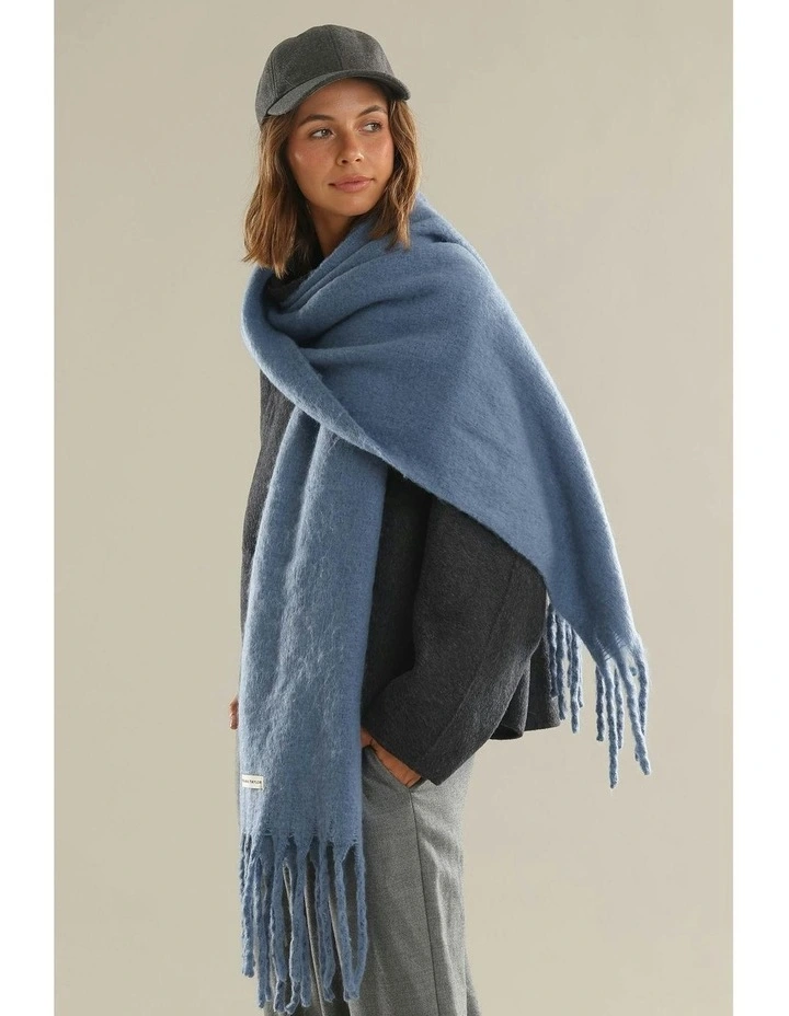 Ella Woven Scarf in Blue image 5