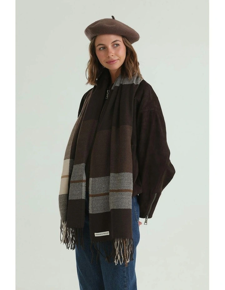 Eden Scarf in Brown image 6