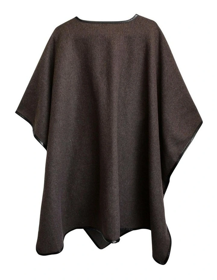 Jane Bias-Edged Poncho Chocolate Brown image 6