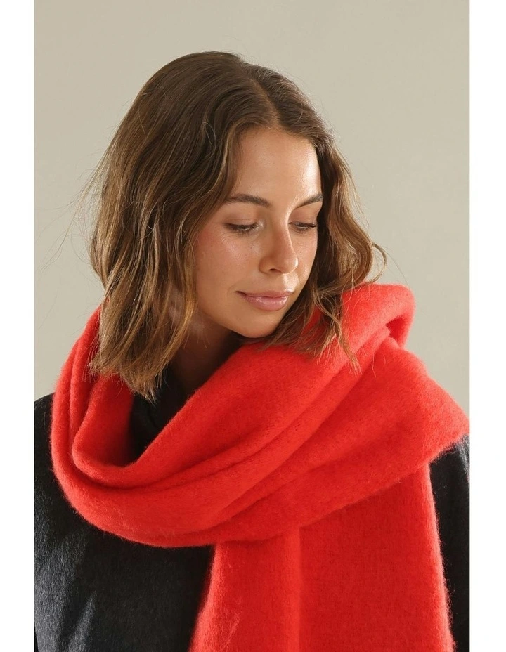 Ella Woven Scarf in Red image 3