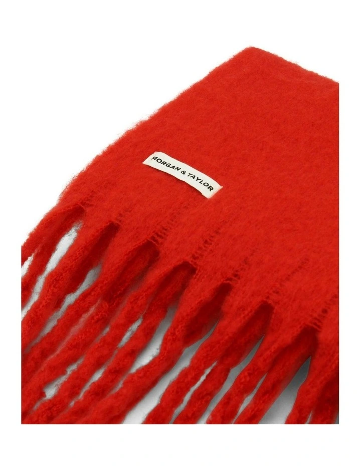 Ella Woven Scarf in Red image 7