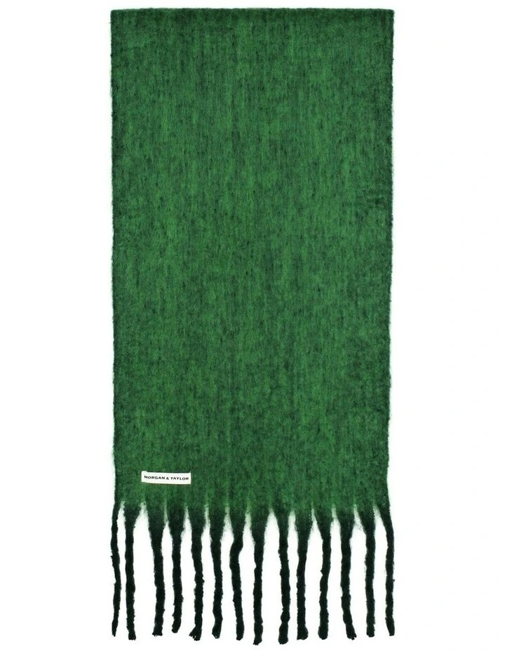 Cosette Chunky Two-Toned Scarf in Dark Green image 1