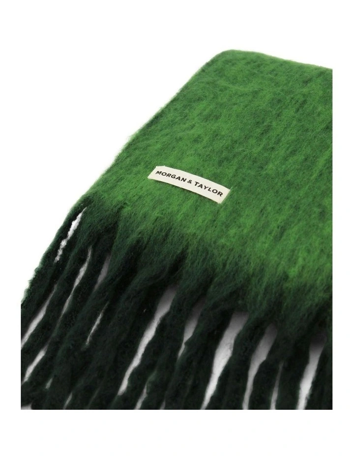 Cosette Chunky Two-Toned Scarf in Dark Green image 7