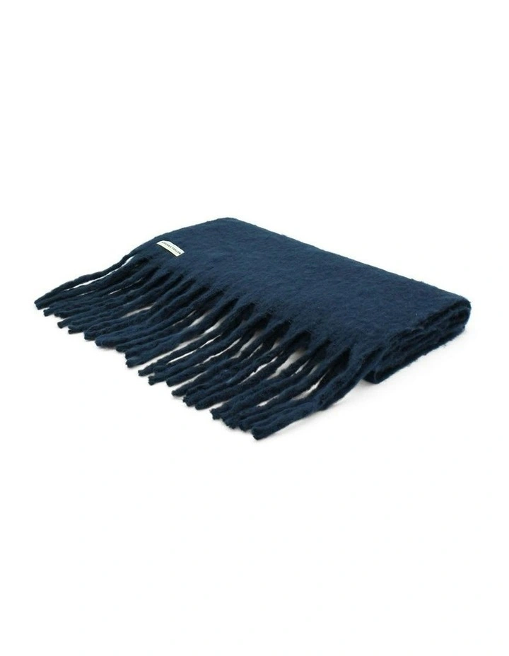 Ella Woven Scarf in Navy Blue image 4