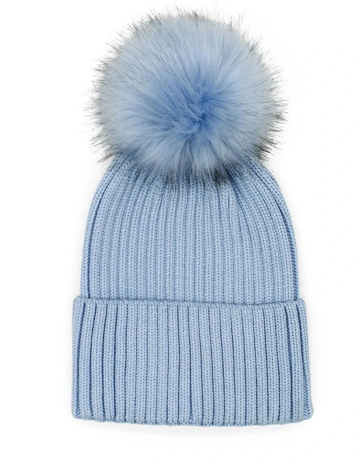 Valentine Wool-Blend Beanie in Pale Blue image 4