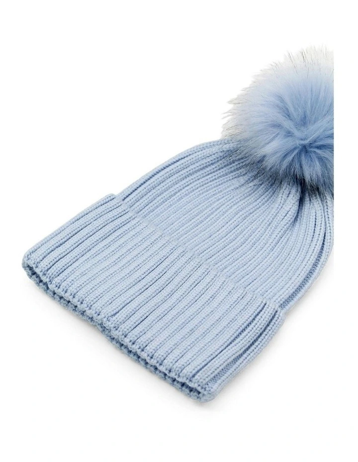 Valentine Wool-Blend Beanie in Pale Blue image 6