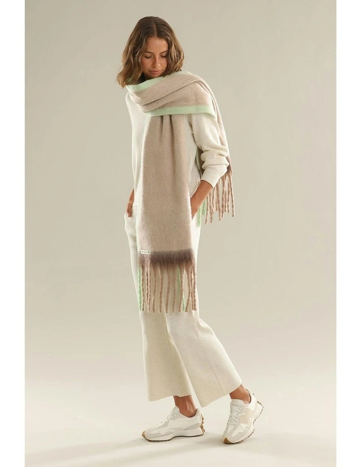 Mya Chunky Scarf in Beige image 2