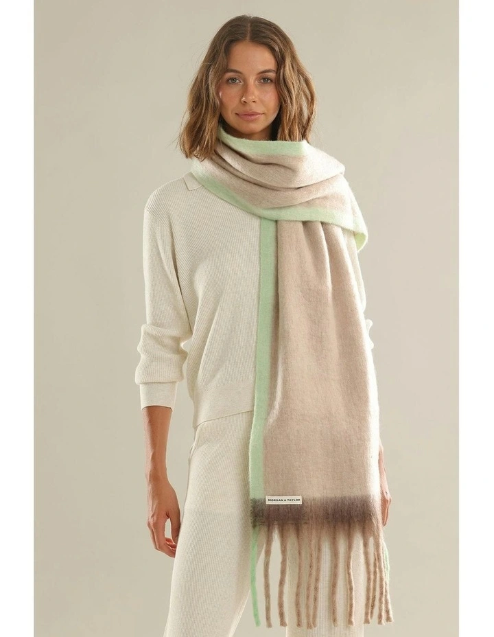 Mya Chunky Scarf in Beige image 3