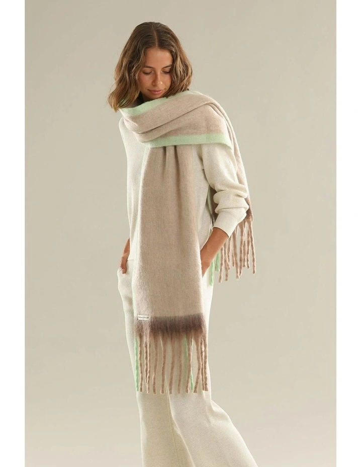 Mya Chunky Scarf in Beige image 5