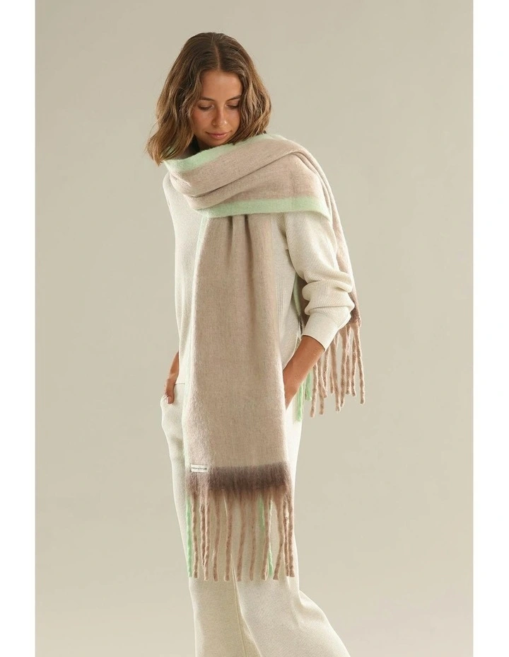 Mya Chunky Scarf in Beige image 7