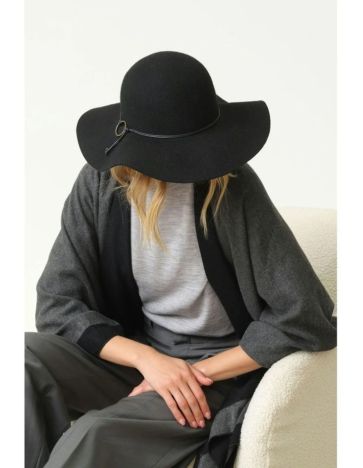 Robin Wool Felt Floppy in Black image 4