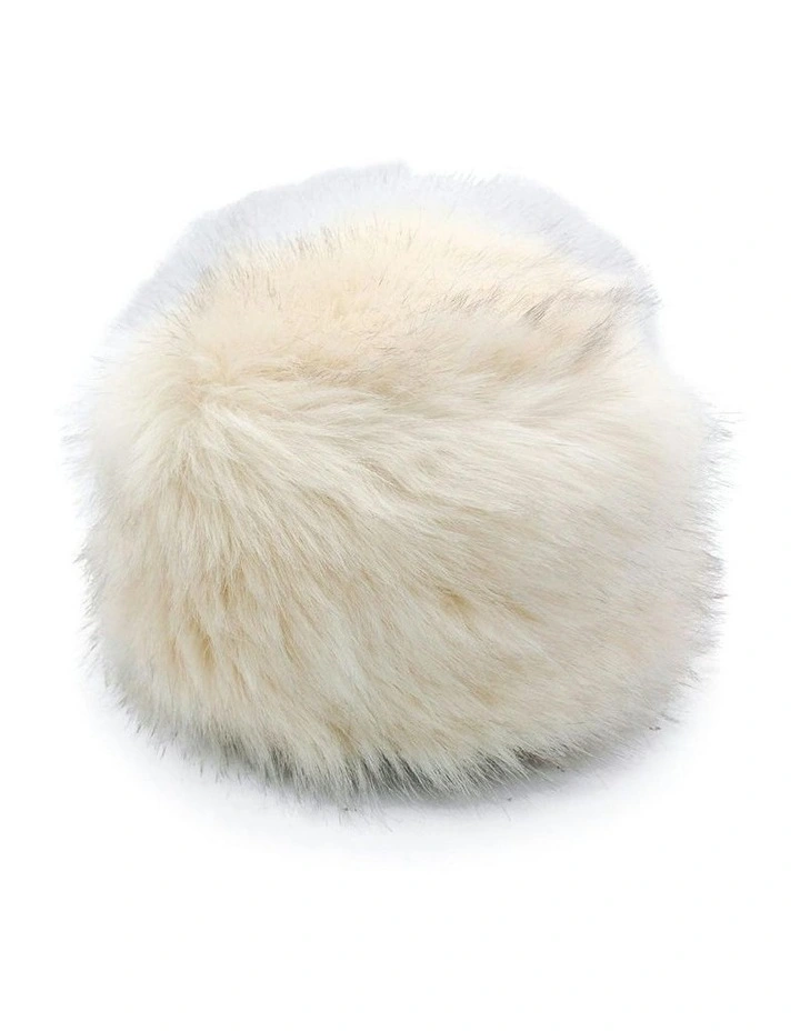 Elaina Faux Fur Cossack Ski Hat in Cream image 1