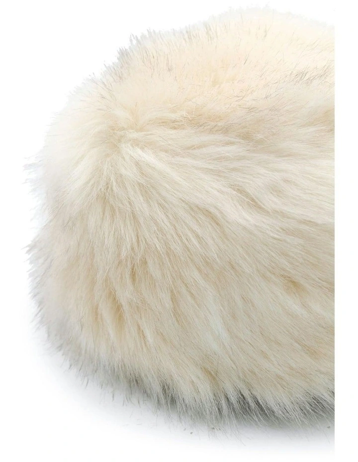 Elaina Faux Fur Cossack Ski Hat in Cream image 3