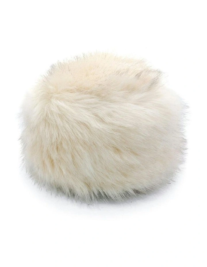 Elaina Faux Fur Cossack Ski Hat in Cream image 4