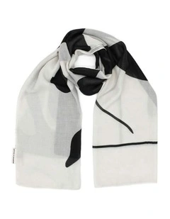 Olivia Light-Weight Scarf in Black & White
