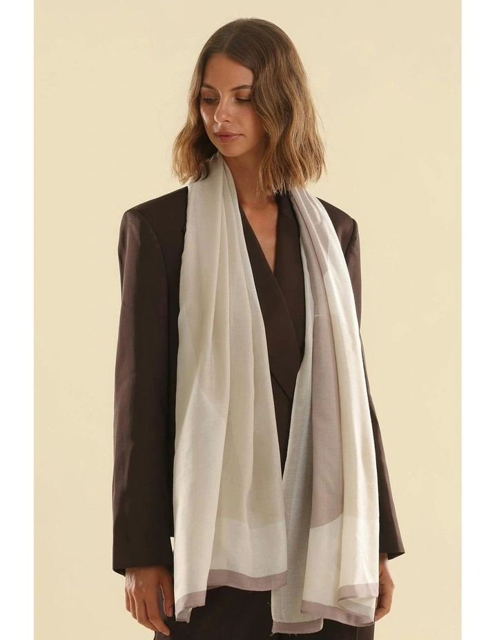Lotus Light-Weight Scarf in Beige image 7