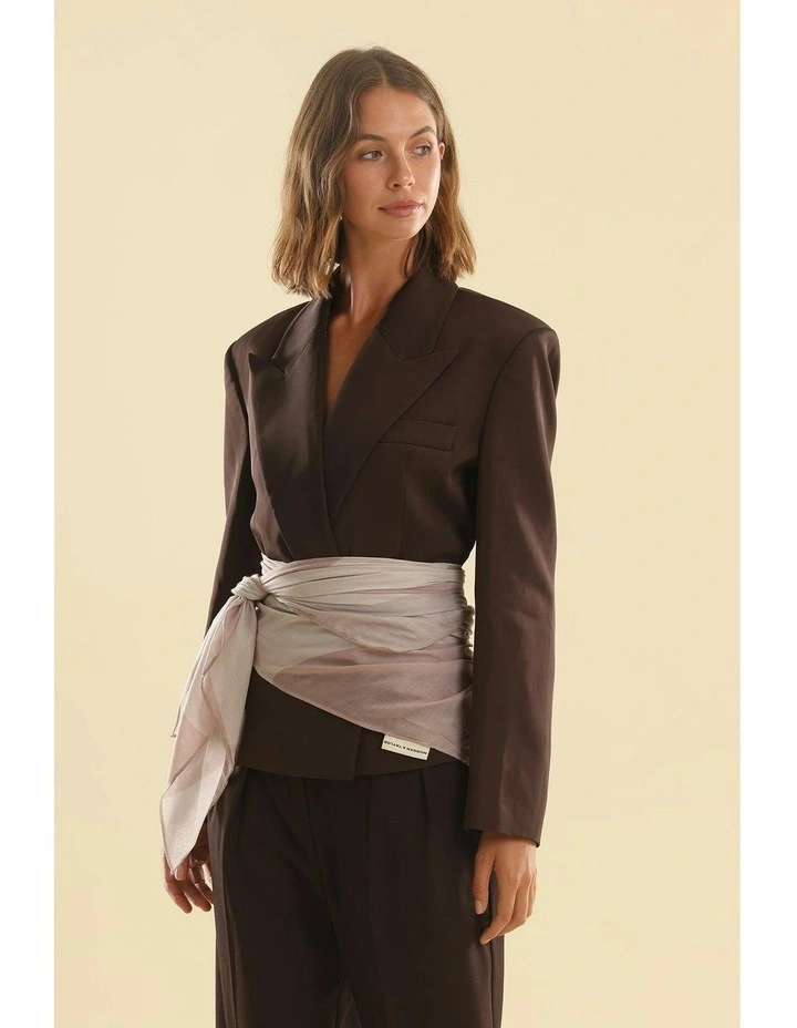 Evie Light-Weight Scarf in Beige image 3