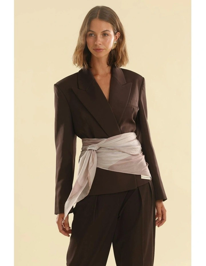 Evie Light-Weight Scarf in Beige image 4