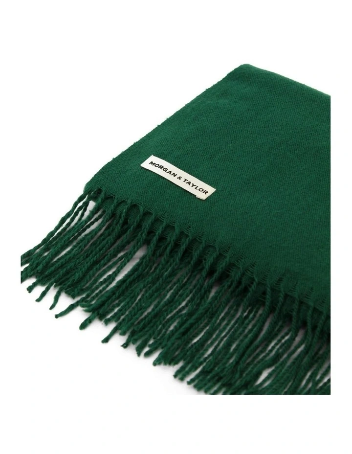 Casey Woven Scarf in Green image 6