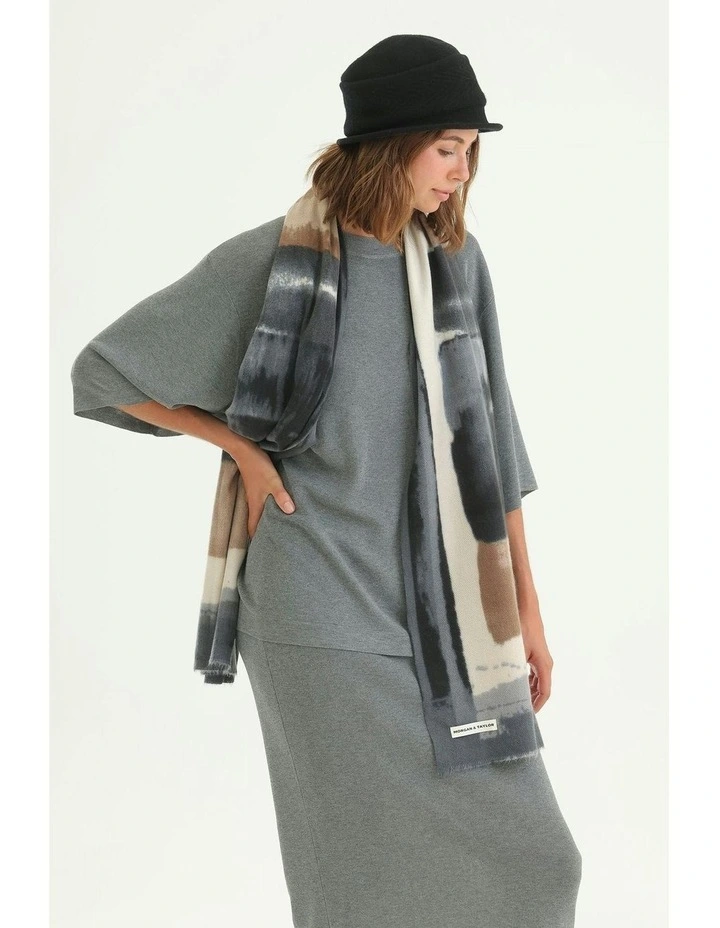 Aisha Scarf in Grey image 4