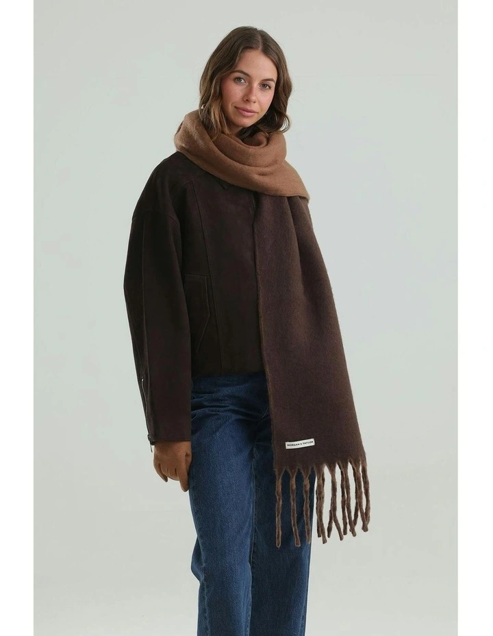 Hannah Reversible Scarf in Brown image 2