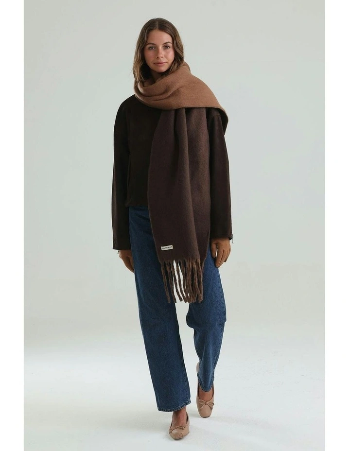 Hannah Reversible Scarf in Brown image 5
